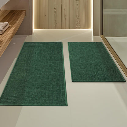 YIHOUSE Bathroom Rugs Thin Bath Mat Sets 2 Pieces Quick Dry,Beige