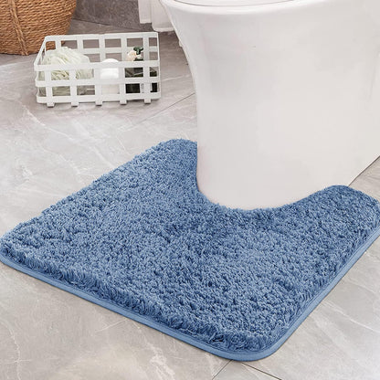 MIULEE Dark Purple Bathroom Rugs Soft Small Microfiber Bath Mat 16x24 Inch