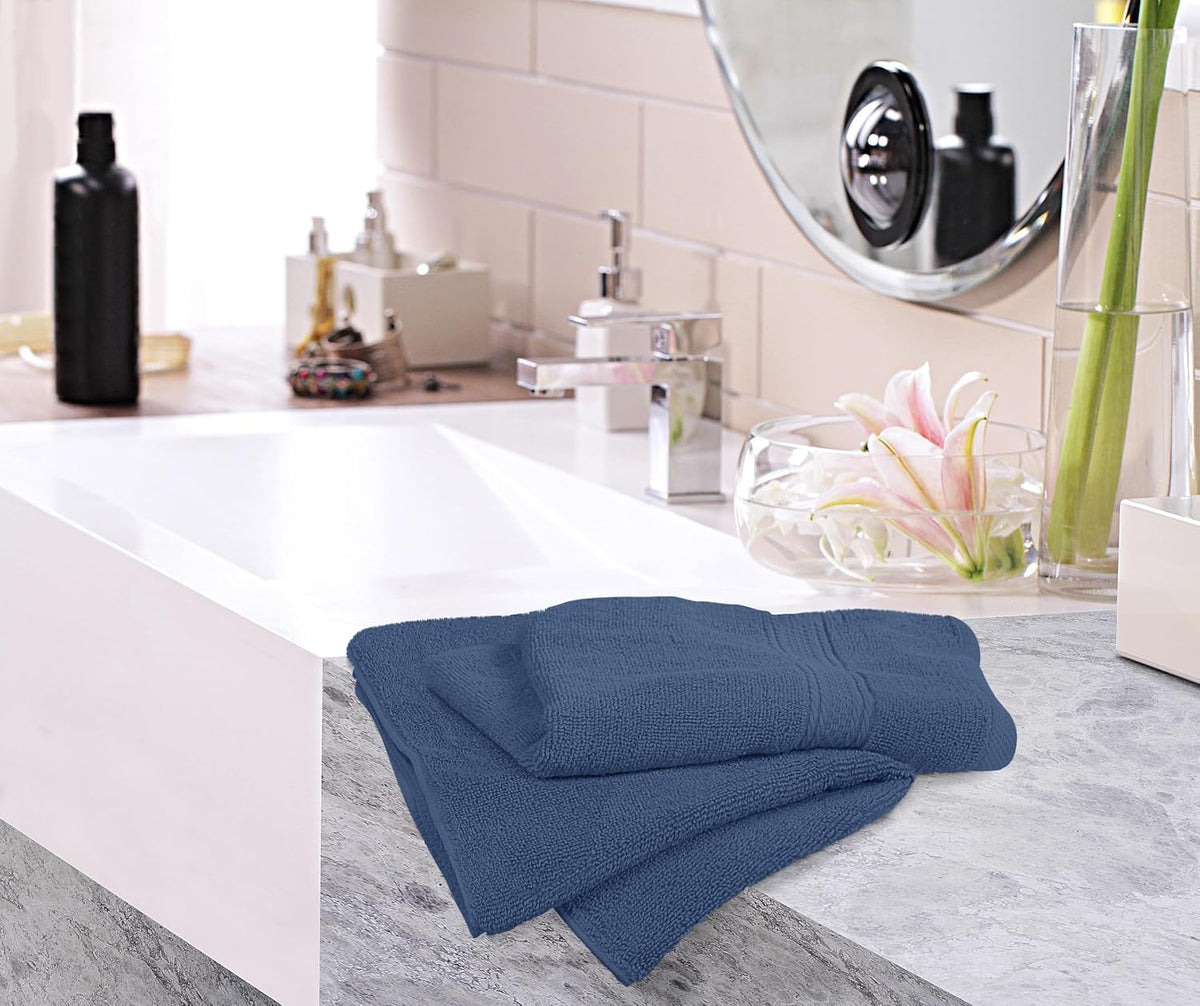 Utopia Towels 6 Pack Premium Hand Towels, 16x28 in, 600 GSM Cotton, Navy