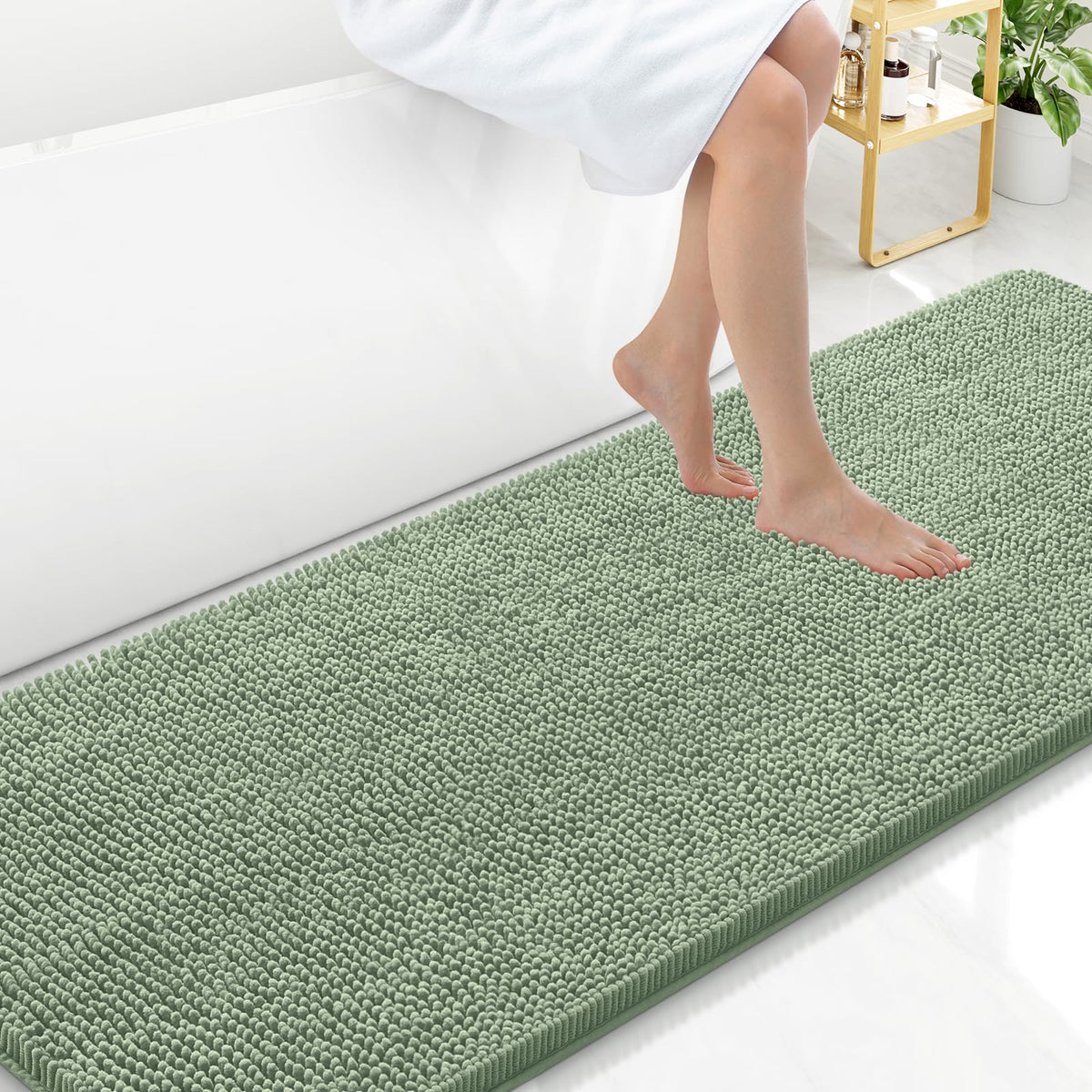 Arotive Bathroom Rugs 24x16, Soft Absorbent Shaggy Chenille Bath Rugs