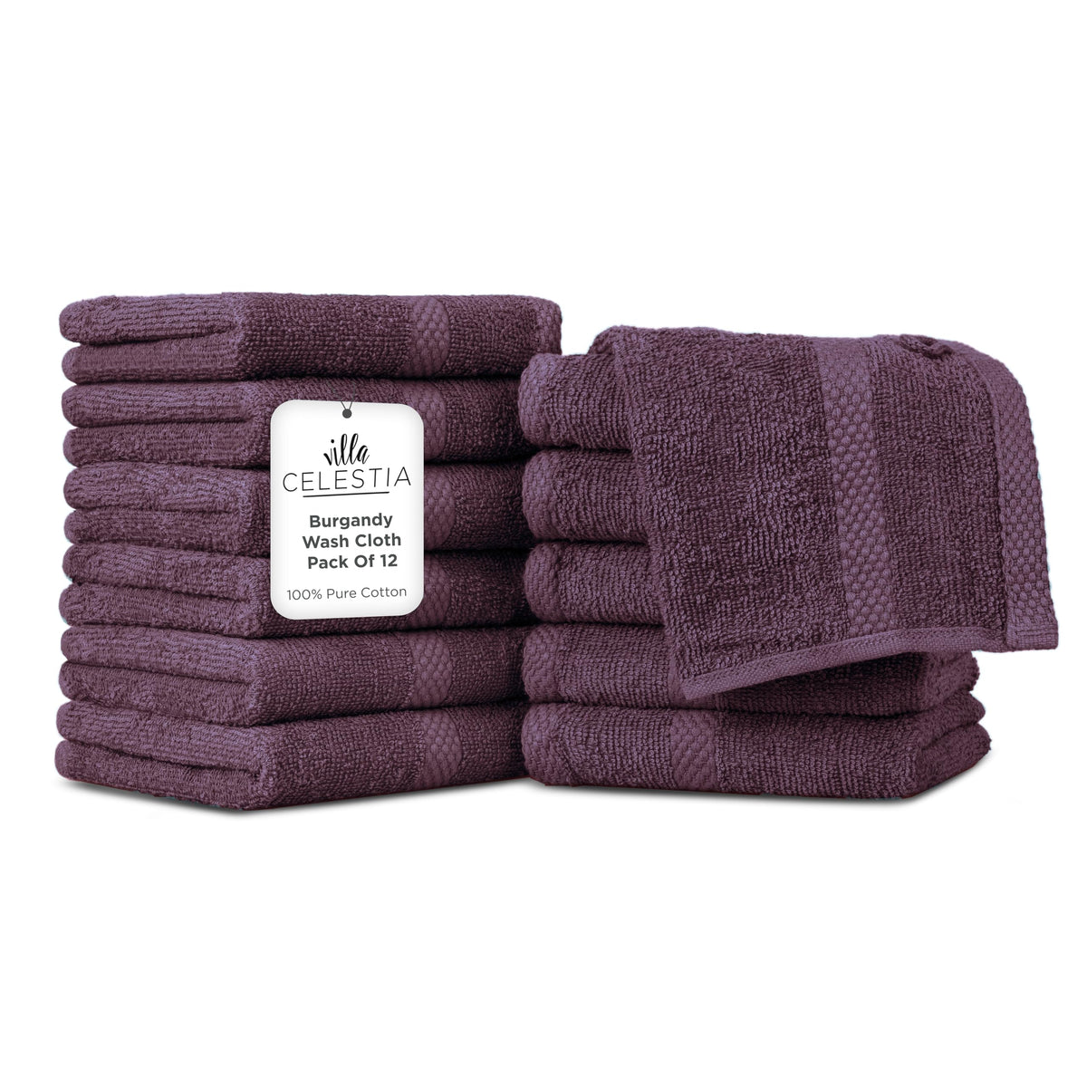 Villa Celestia 100% Cotton Bath Towel Set of 18-4 Bath Towels, 6 Hand Towels, 8 Wash Cloths, Sustainable, Soft, Highly Absorbent, Combed Cotton 18 Piece Set for Hotels, Spa, Bathroom, Dorm, Blue