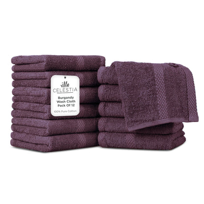 Villa Celestia 100% Cotton Bath Towel Set of 18-4 Bath Towels, 6 Hand Towels, 8 Wash Cloths, Sustainable, Soft, Highly Absorbent, Combed Cotton 18 Piece Set for Hotels, Spa, Bathroom, Dorm, Blue