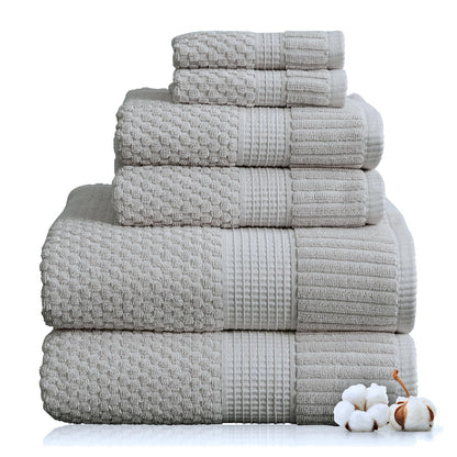 NY Loft 100% Cotton 4-Pack Bath Towel Set | White | Oeko-TEX | Quick-Dry