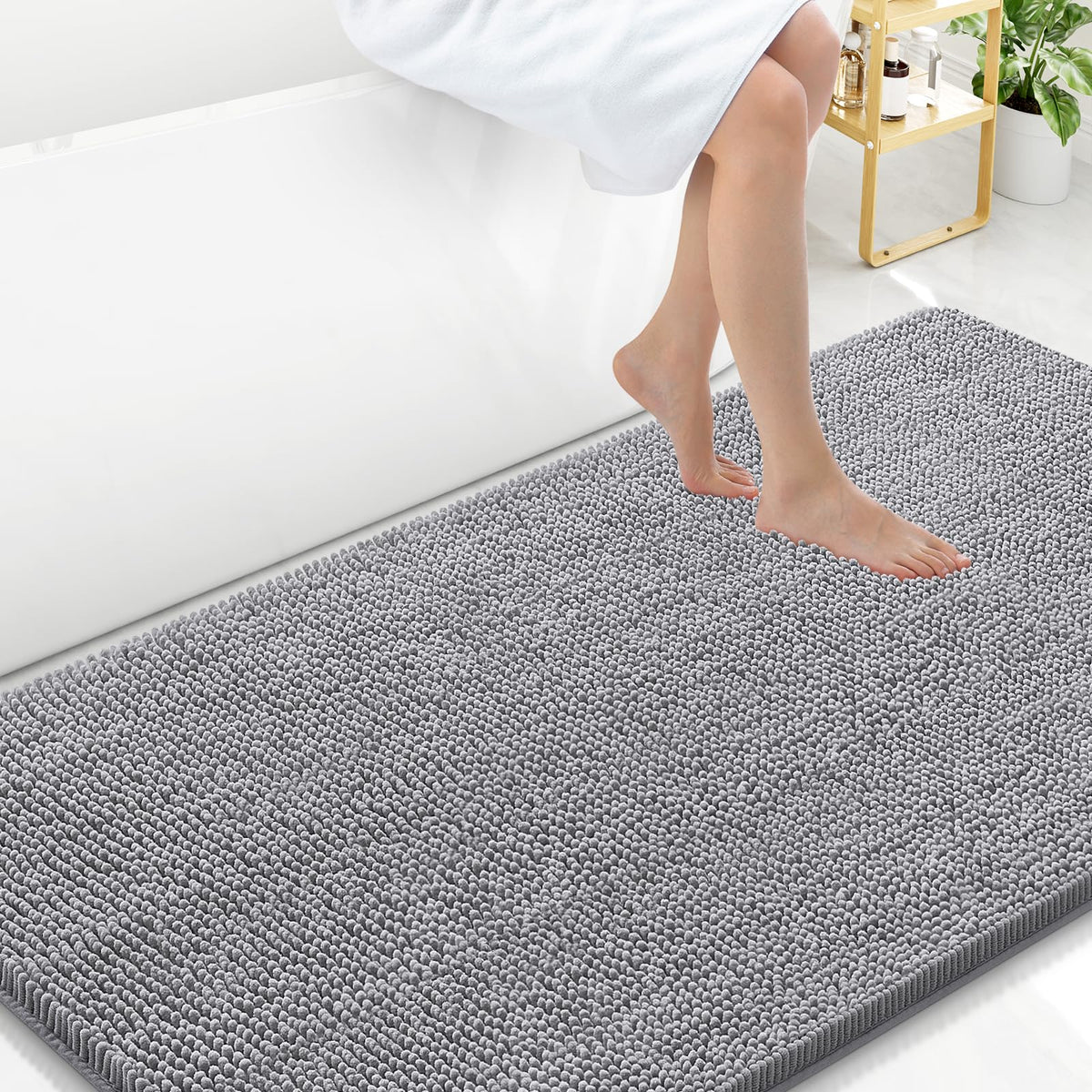 Arotive Bathroom Rugs 24x16, Soft Absorbent Shaggy Chenille Bath Rugs