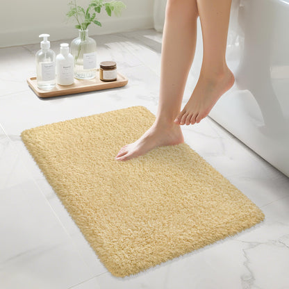 Pink Bathroom Rugs Non Slip 30"x20",Absorbent Bath Mat Quick Dry