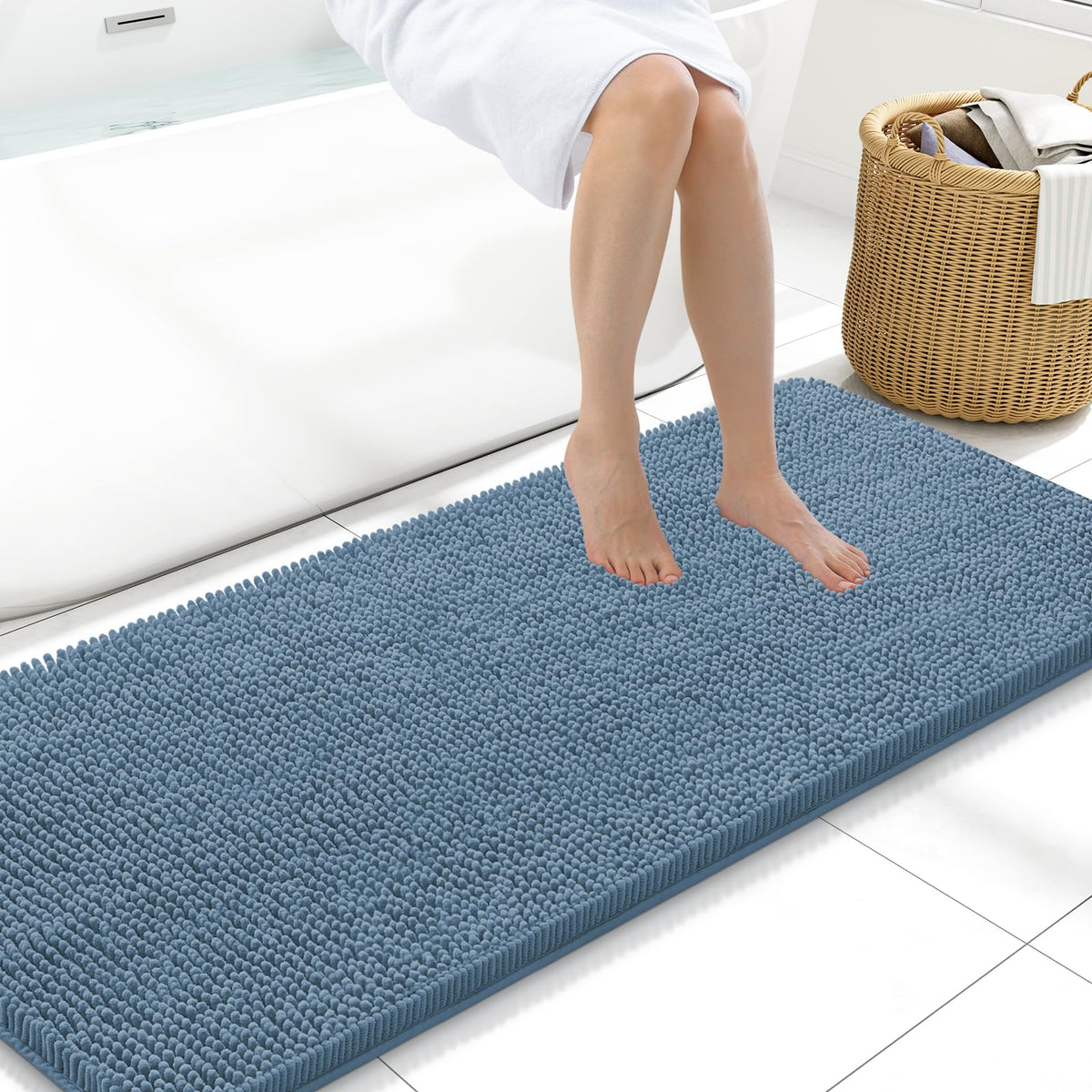 Arotive Bathroom Rugs 24x16, Soft Absorbent Shaggy Chenille Bath Rugs
