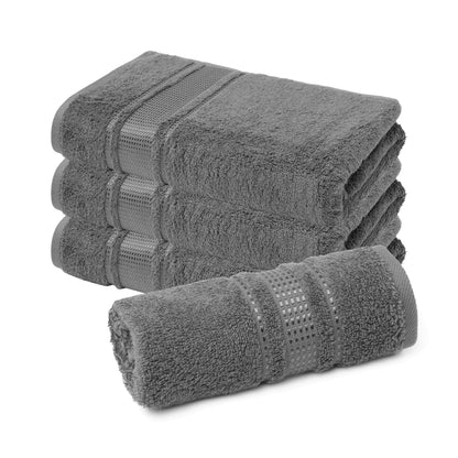 Melissa Linen Fingertip Towels 4 Pack, 100% Turkish Cotton, Small Hand Towels for Body and Face, 12 x 18 in, Soft and Absorbent, Quick Dry, Aqua Green (Light Teal/Seafoam)