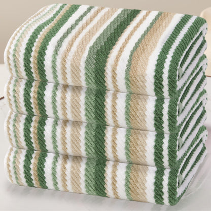 VOOVA & MOVAS Hand Towels 4 Pack, 100% Cotton, 16x27 in, Sage Beige