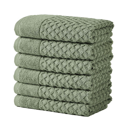 Great Bay Home Bath Towels - 100% Cotton 6 Piece Towel Set - Diamond Waffle Weave - Absorbent, Durable, Quick-Dry Towels for Bathroom (Copper)
