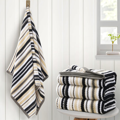 VOOVA & MOVAS Hand Towels 4 Pack, 100% Cotton, 16x27 in, Sage Beige