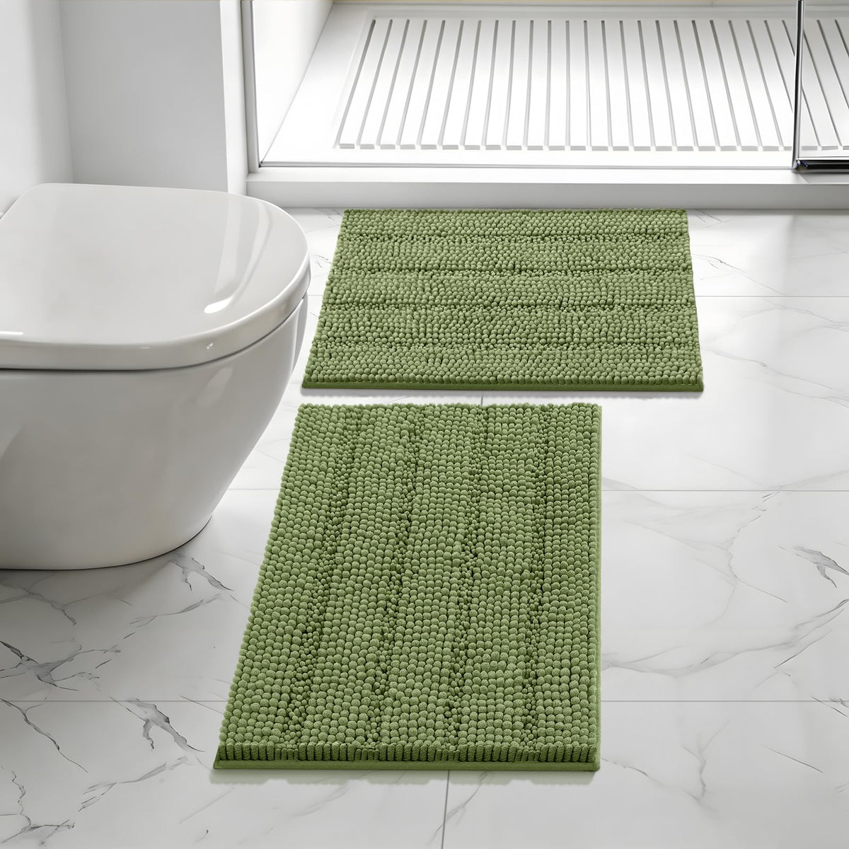 Bcoimo Bath Rug Mat,48x24 High Absorbent Latte Long Bathroom Runner Rugs