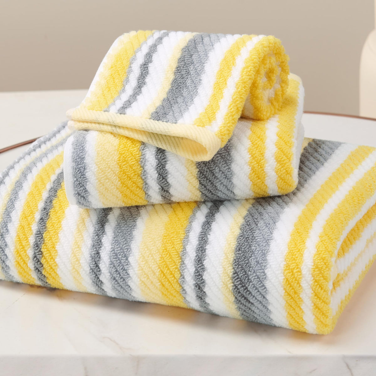 VOOVA & MOVAS Hand Towels 4 Pack, 100% Cotton, 16x27 in, Sage Beige