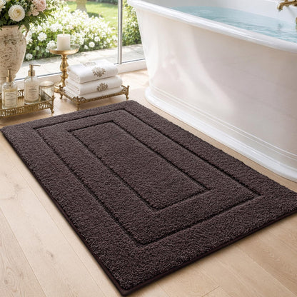 DEXI Bathroom Rugs 36x24, Non-Slip and Absorbent Bath Mat, Beige