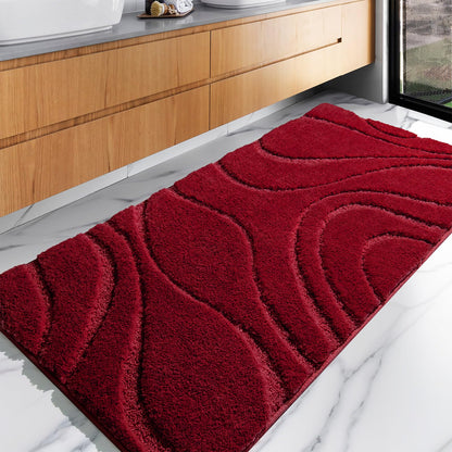 DEXDE Bathroom Rugs Runner 24x60 Long Non-Slip Bath Mats Floor Shower Gray