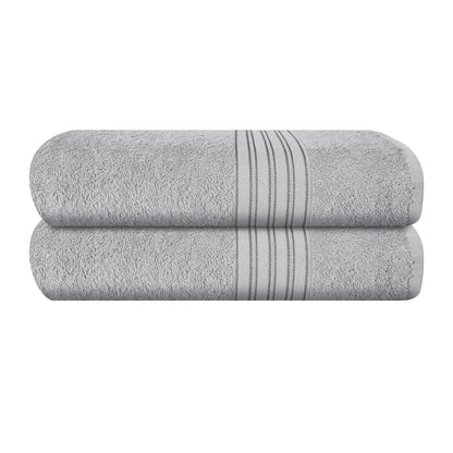 BOUTIQUO 6 Pack Cotton Towel Set, Contains 2 Bath Towels 28x55 inch, 2 Hand Towels 16x24 inch & 2 Wash Coths 12x12 inch, Ideal Everyday use, Ultra Soft Compact & Lightweight - Purple