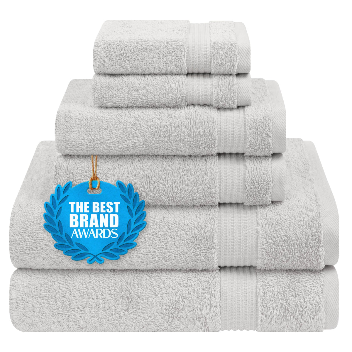 Cotton Paradise 100% Cotton Turkish Towel Set, Soft Absorbent Quick Dry, 6 Piece Towel Set, Beige