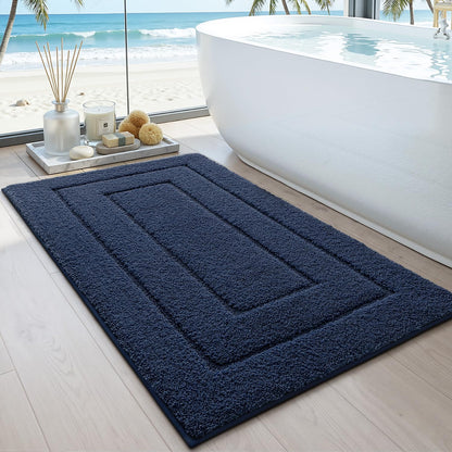 DEXI Bathroom Rugs 36x24, Non-Slip and Absorbent Bath Mat, Beige