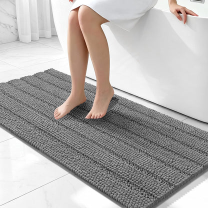 Bcoimo Bath Rug Mat,48x24 High Absorbent Latte Long Bathroom Runner Rugs