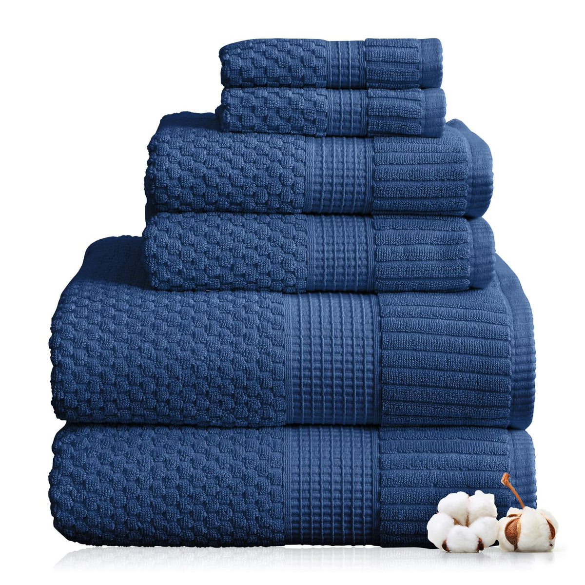 NY Loft 100% Cotton 4-Pack Bath Towel Set | White | Oeko-TEX | Quick-Dry
