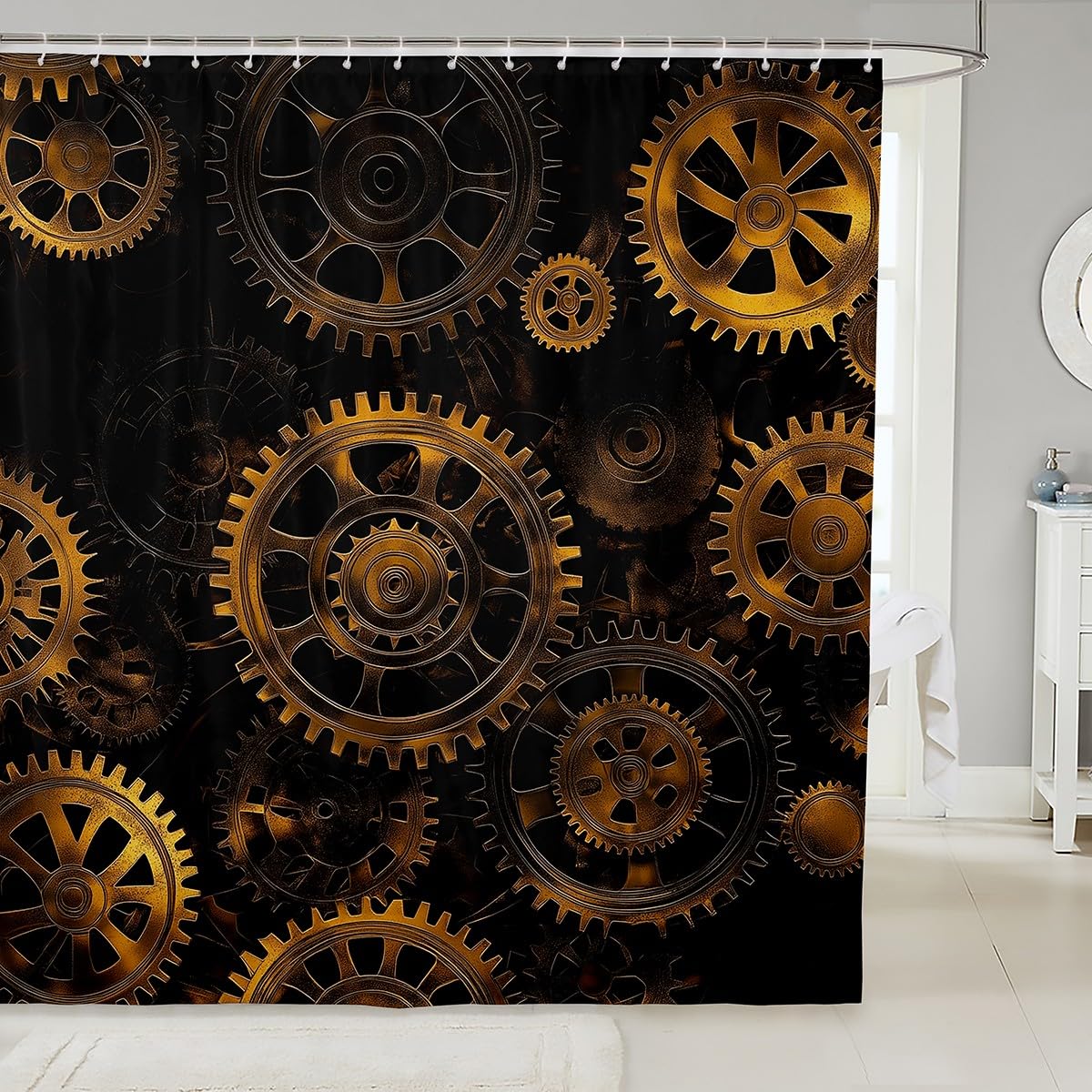 Leopard Print Shower Curtain Cheetah Safari Animal Bath Curtain Geometric Bathroom Shower Curtain Modern Abstract Pattern Bathroom Curtains Waterproof Cloth Fabric for Bathroom Decor 72" W x 72" L