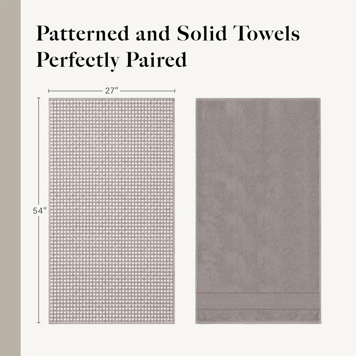 Modern Threads 6 Piece Bath Towel Set – Bathroom Towel Set with 2 Bath Towels, 2 Hand Towels & 2 Washcloths – 100% Cotton, Soft & Absorbent – Waffle (Classic Taupe)