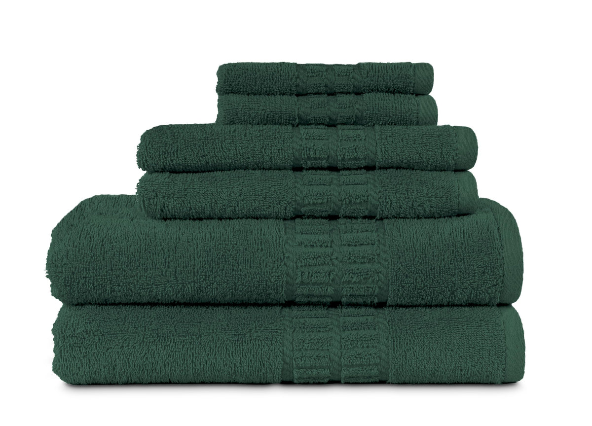 MyPillow MyTowels 6 Piece Towel Set - 100% Cotton Soft Absorbent Towels for Bathroom, 2 Bath Towels, 2 Hand Towels, 2 Washcloths [MyTowels 6-Piece Set, Khaki]