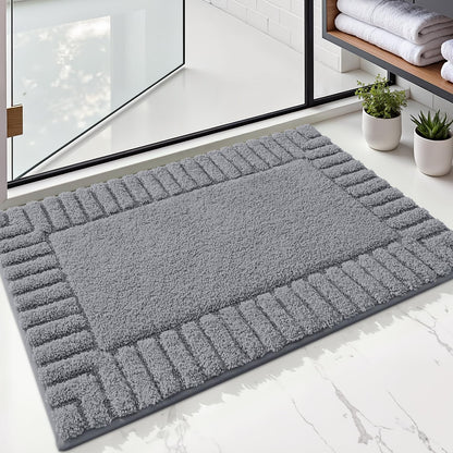 LUMI Soft Bathroom Rugs Absorbent, Non Slip Bath Mat 24x36, Beige