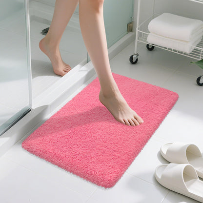 Pink Bathroom Rugs Non Slip 30"x20",Absorbent Bath Mat Quick Dry