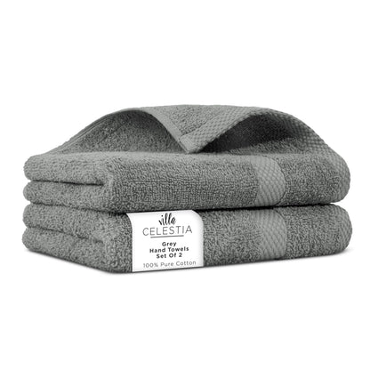 Villa Celestia 100% Cotton Bath Towel Set of 18-4 Bath Towels, 6 Hand Towels, 8 Wash Cloths, Sustainable, Soft, Highly Absorbent, Combed Cotton 18 Piece Set for Hotels, Spa, Bathroom, Dorm, Blue