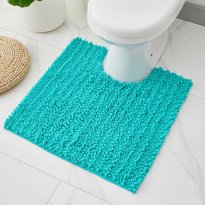 ILANGO Bathroom Rugs Light Grey 44x24, Soft Absorbent Chenille Bath Rugs