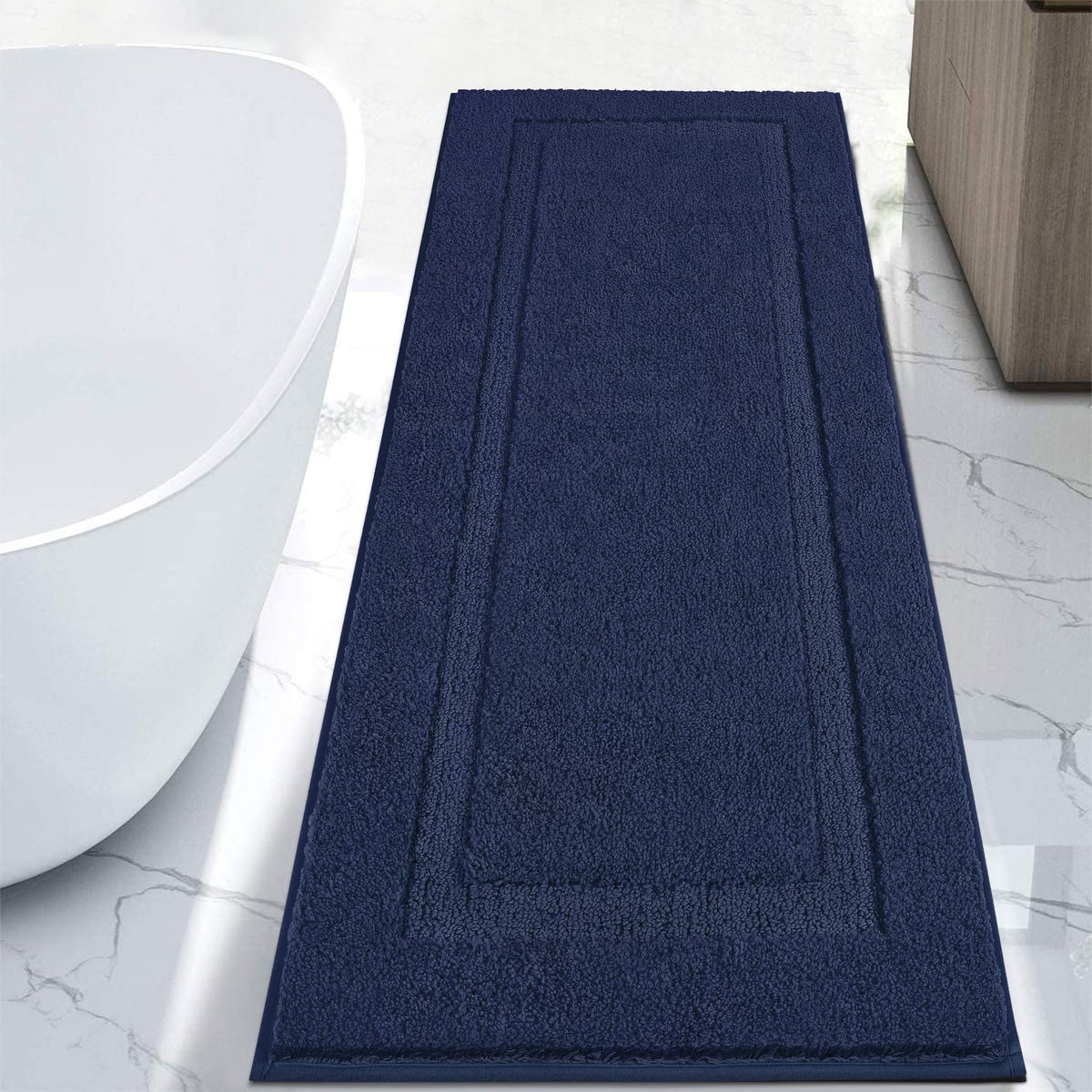 SHACOS Extra Soft Large Long Bathroom Runner Rug 60x24, White