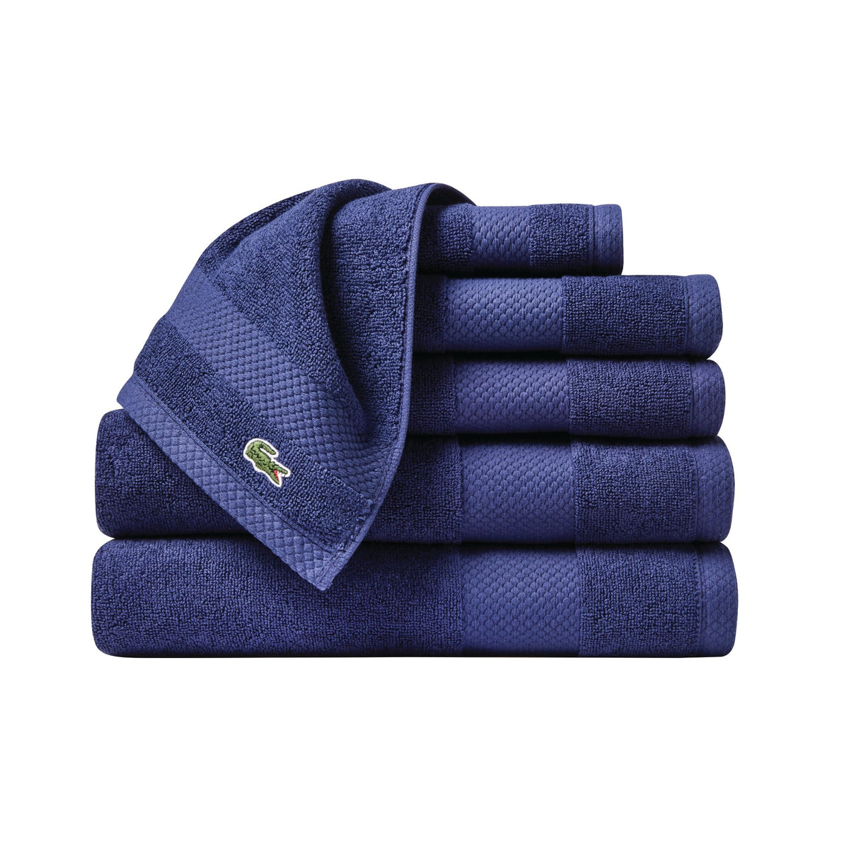 Lacoste Heritage 100% Supima Cotton Bath Towel 30" x 54", White