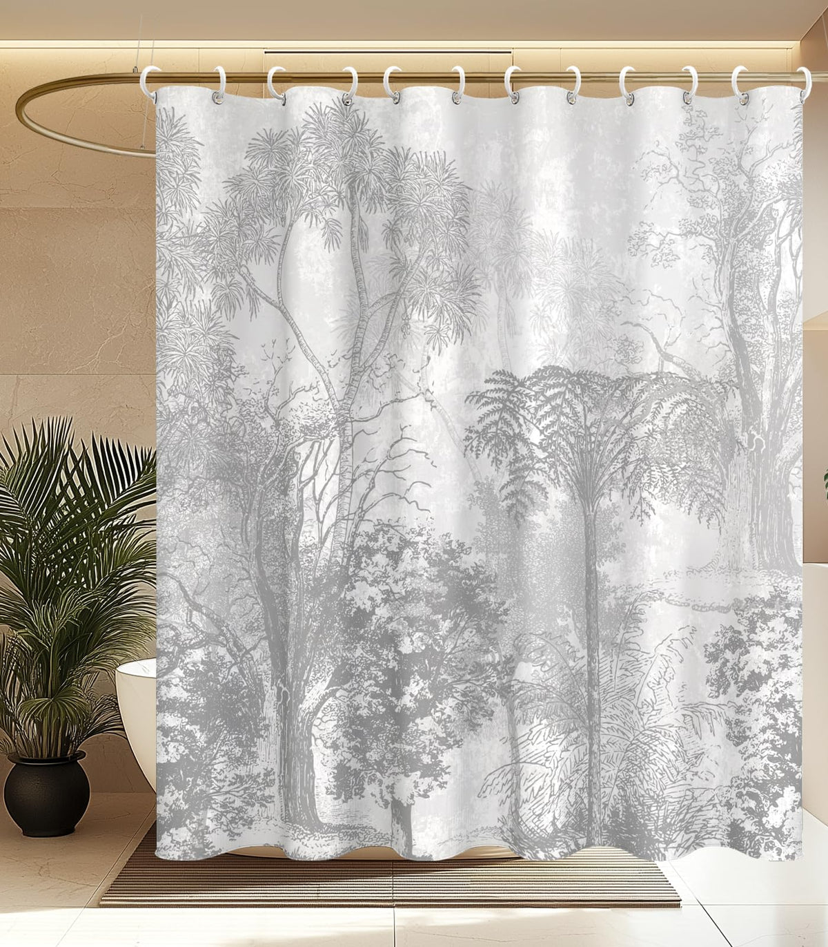 MAMUSE Shower Curtain for Bathroom - Cute Aesthetic Decorative Modern Girly Unique Girls Design Pretty Women Waterproof Fabric Cloth Cortinas de Baño Bathtub 72 x 72 Inch, Leopard Print