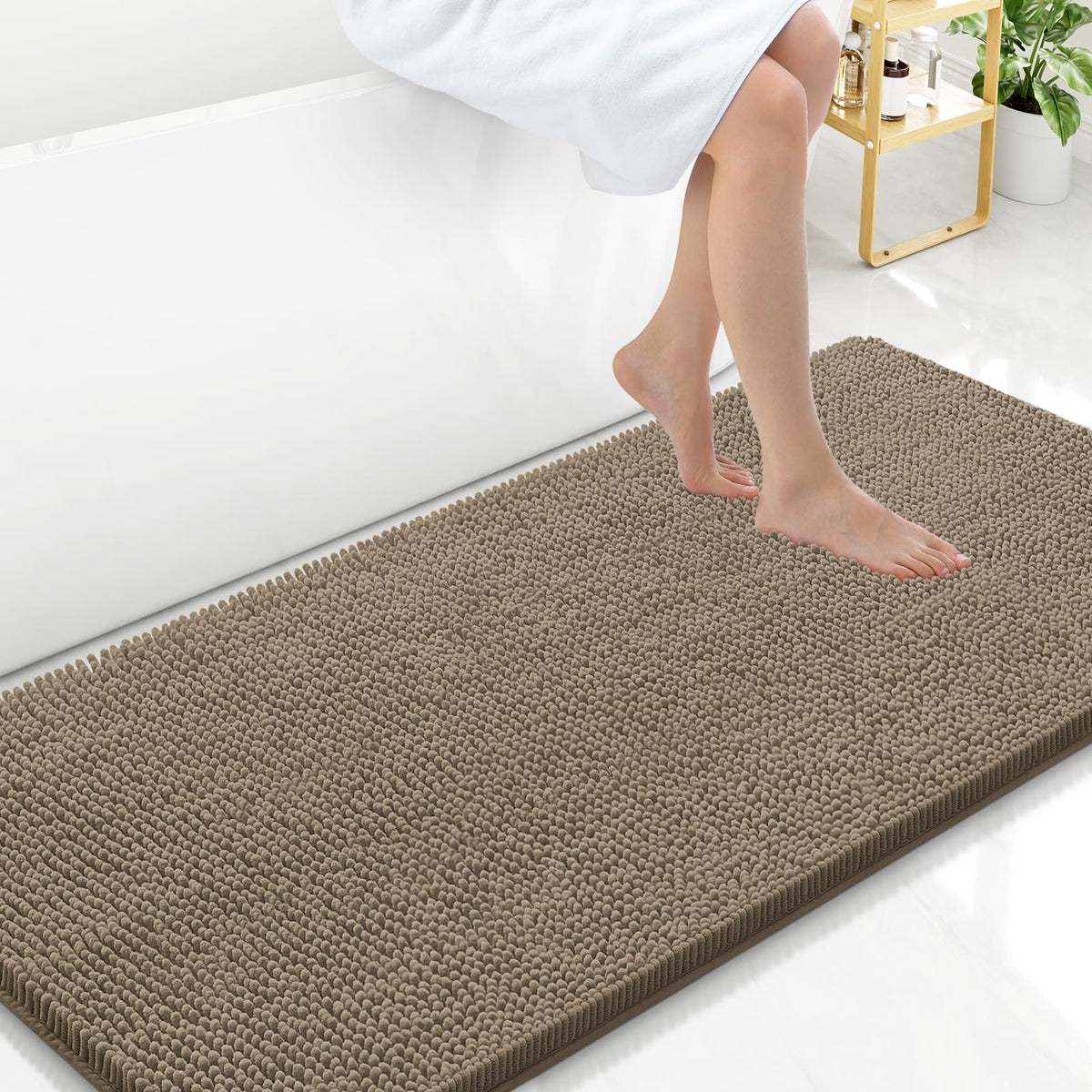 Arotive Bathroom Rugs 24x16, Soft Absorbent Shaggy Chenille Bath Rugs
