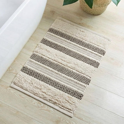 INK+IVY Asher Non-Slip Bath Rug Absorbent Quick Dry Striped, 20 x 32, Navy