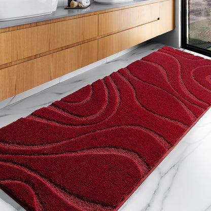 DEXDE Bathroom Rugs Runner 24x60 Long Non-Slip Bath Mats Floor Shower Gray