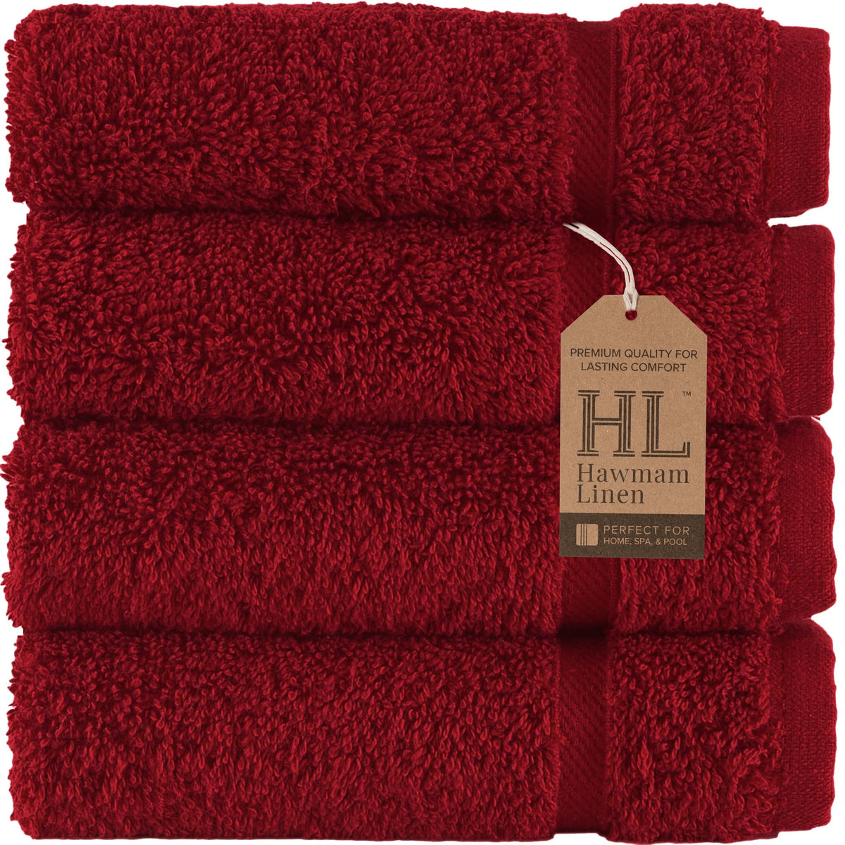 Hawmam Linen Cream 6 Piece Bath Towels Set for Bathroom Original Turkish Cotton Soft, Absorbent and Premium 2 Bath Towels, 2 Hand Towels, 2 Washcloths (Sea Salt)