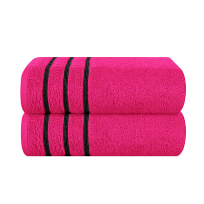 MyOwn Ultra Soft 6 Pack Cotton Towel Set, Contains 2 Bath Towels 28x55 inch, 2 Hand Towels 16x24 inch & 2 Wash Coths 12x12 inch, Ideal Everyday use, Compact & Lightweight - Pink, 71662