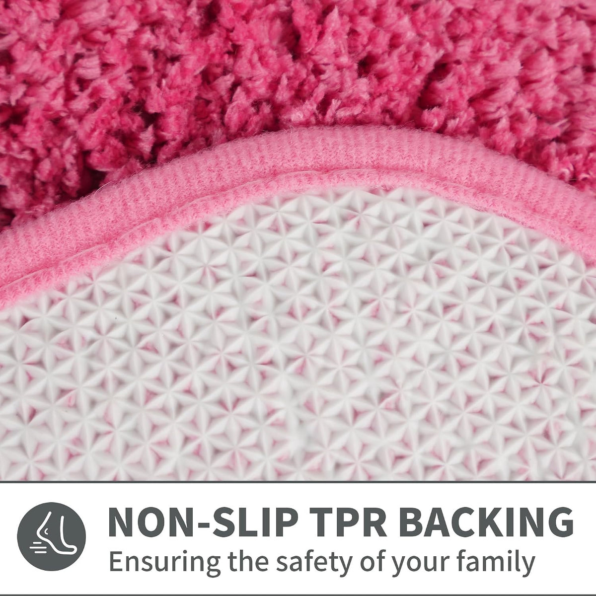 Cute Scalloped Rose Pink Bathroom Rugs Mat,Non Slip Absorbent Quick Dry Bath Mats for Shower Room,Microfiber Bath Mats for Bathroom Floor Washable Carpet for Shower Tub Sink Bedroom,20"x32"