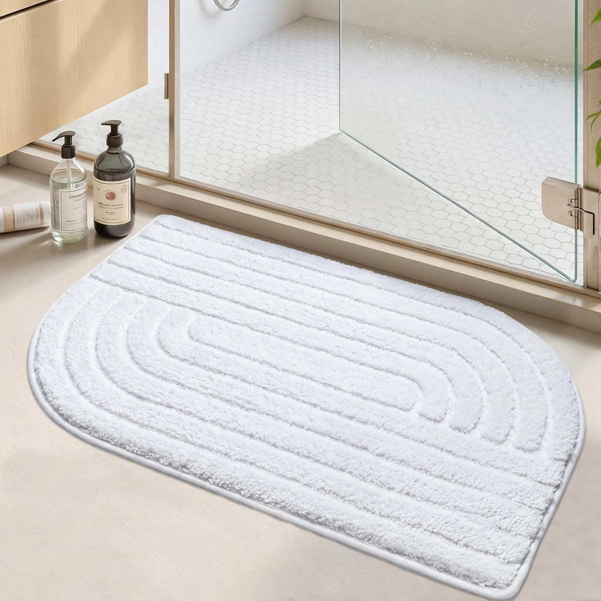 Oval Bathroom Rugs Non Slip Absorbent Ultra Luxury Fluffy