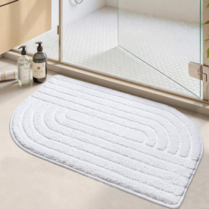 Oval Bathroom Rugs Non Slip Absorbent Ultra Luxury Fluffy