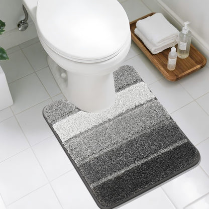 COSY HOMEER Bathroom Rugs 24x17,Ultra Soft Absorbent Bath Mat,Grey