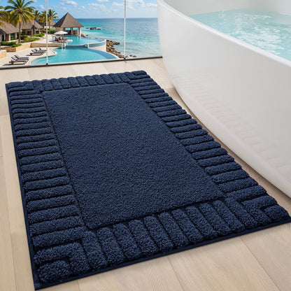 LUMI Soft Bathroom Rugs Absorbent, Non Slip Bath Mat 24x36, Beige