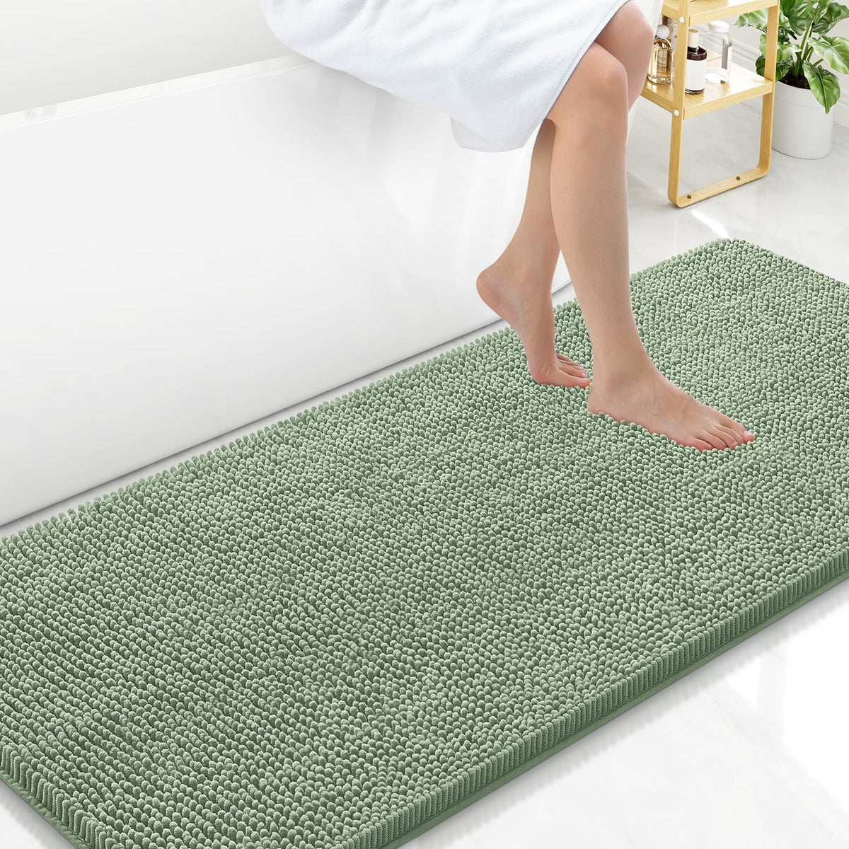 Arotive Bathroom Rugs 24x16, Soft Absorbent Shaggy Chenille Bath Rugs