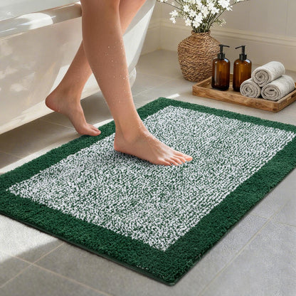 Long 2x4 Ft (48''x24'') Bathroom Rugs, Non Slip Washable Bath Mat Grey