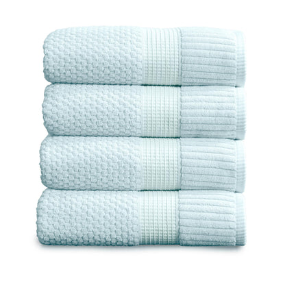 NY Loft 100% Cotton 4-Pack Bath Towel Set | White | Oeko-TEX | Quick-Dry