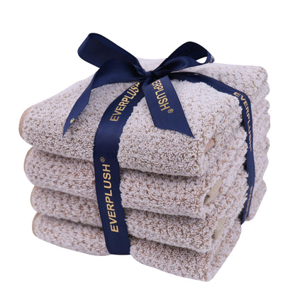 Everplush 4-Piece Premium Hand Towel Sets: Super-Soft, Highly Absorbent & Quick Drying Bathroom Towels – Versatile for Hotel, Bathroom, Shower, Spa, 16x30 Inches(Brown, 16" x 30")