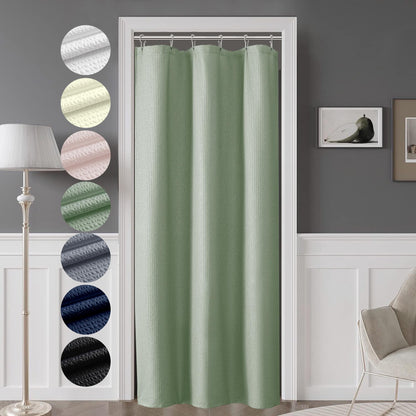 OVZME Berry Cute Shower Curtain, Embossed Textured Fabric Shower Curtain for Bathroom - Soft Cloth & Hotel Spa Luxury, Water Repellent, Machine Washable Shower Curtain, 72X72, Glacier Blue