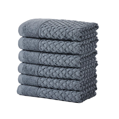 Great Bay Home Bath Towels - 100% Cotton 6 Piece Towel Set - Diamond Waffle Weave - Absorbent, Durable, Quick-Dry Towels for Bathroom (Copper)