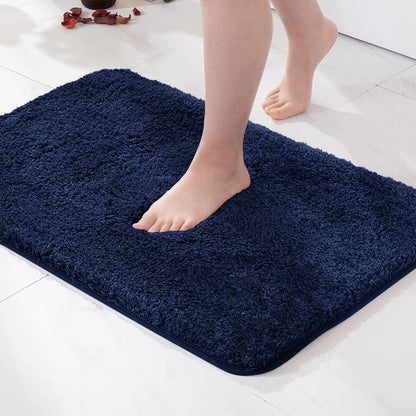 MIULEE Dark Purple Bathroom Rugs Soft Small Microfiber Bath Mat 16x24 Inch
